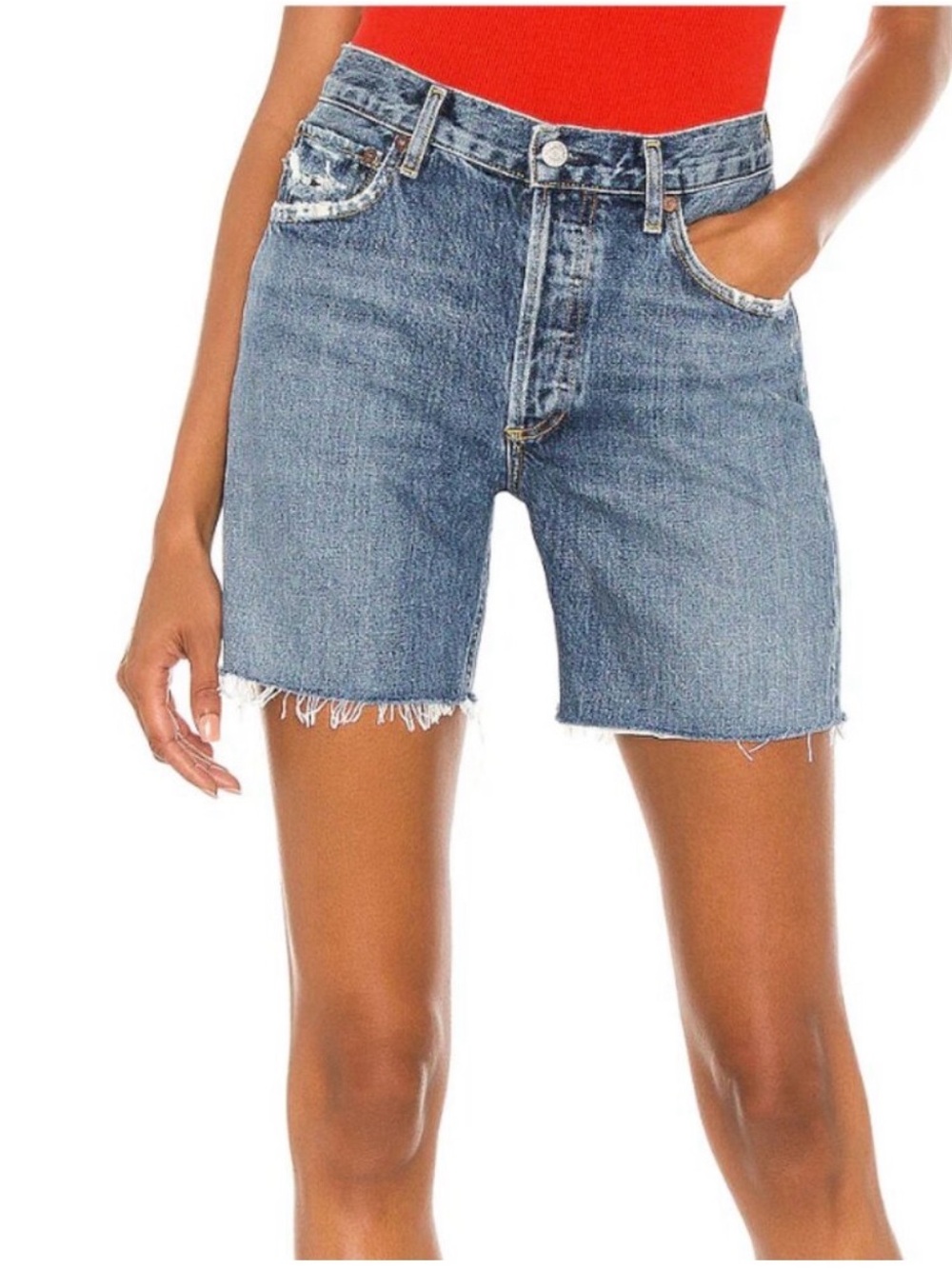 AGOLDE RUMI MID LENGTH SHORTS